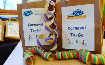 Karneval To-Go im ZaK und Oerather Mühlenfeld!
